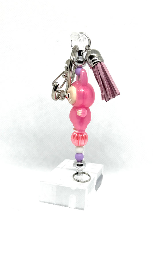 Labubu inspired Key Chain (Pink)