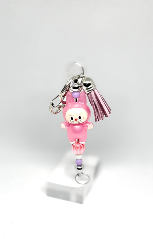 Labubu inspired Key Chain (Pink)