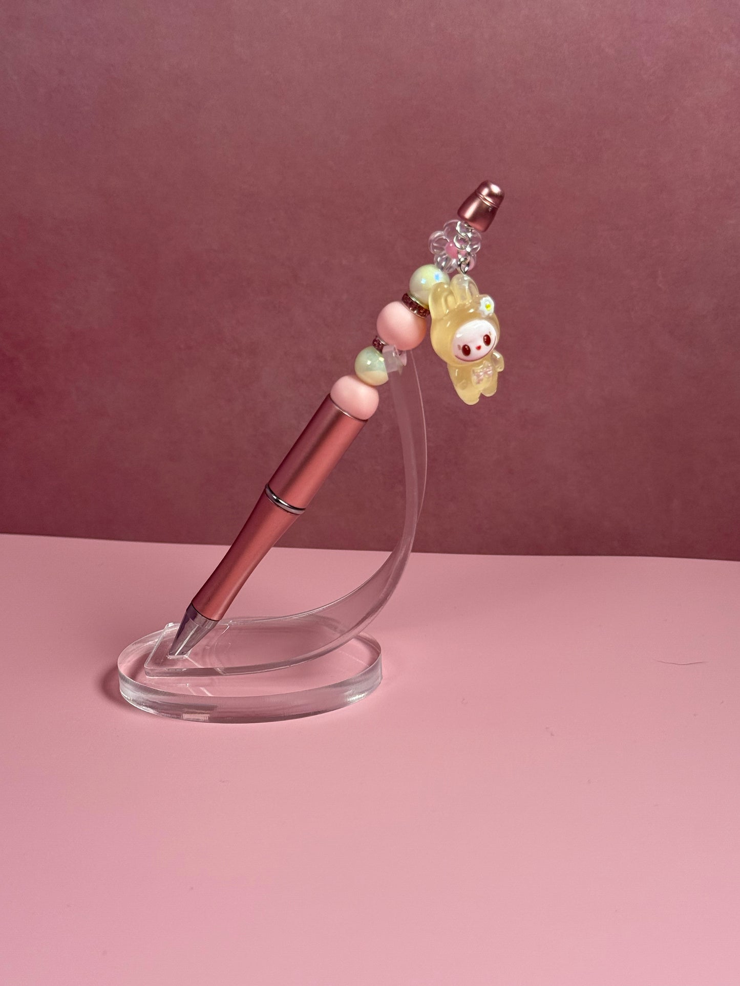 Labubu inspired Pen (metallic pink)